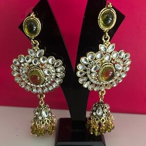 Elegant Gold and Silver Dangle Earrings
